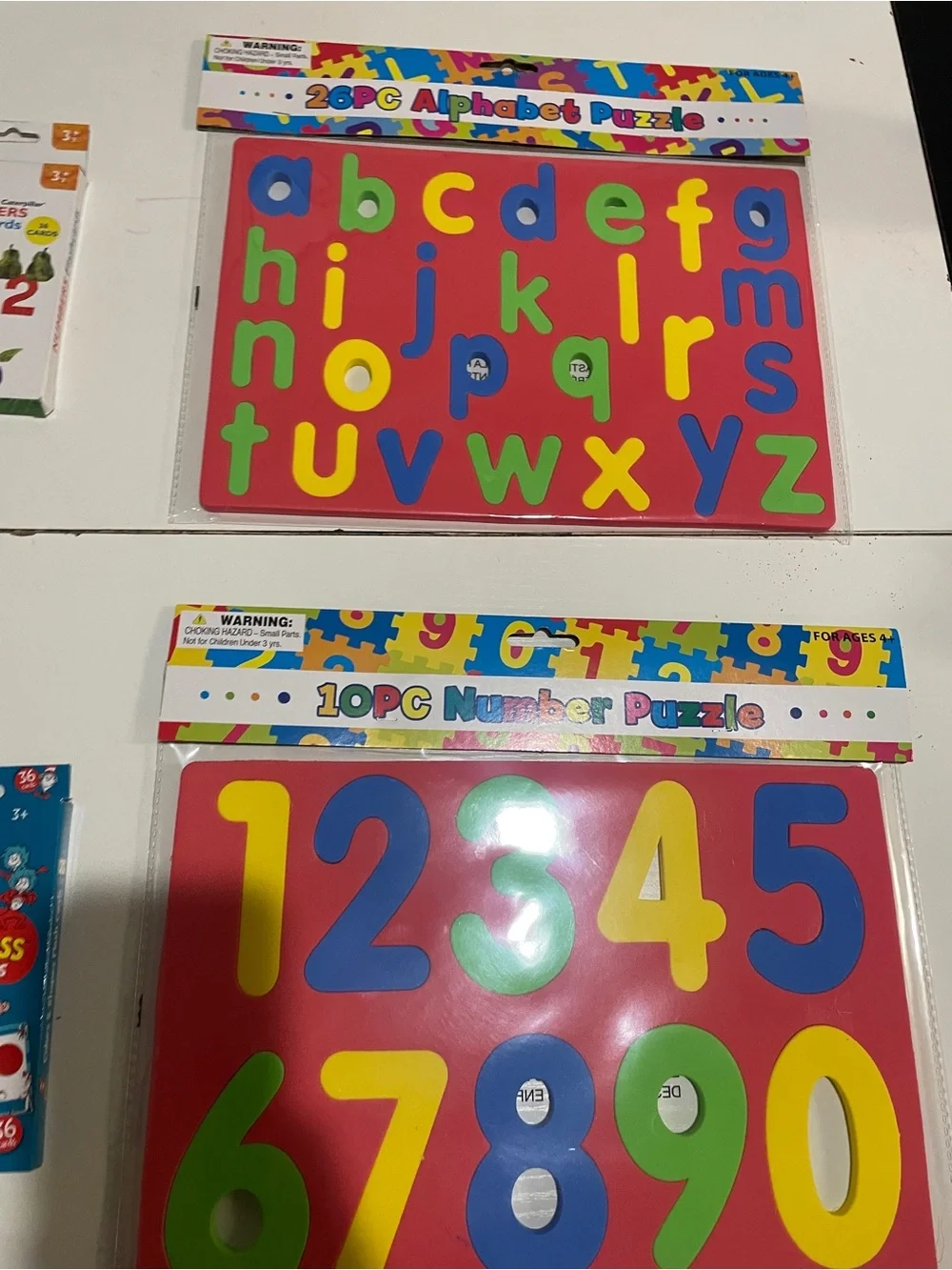 Educational Kids Learning Set - Colorful Numbers & Alphabet Puzzle (Multicolor)